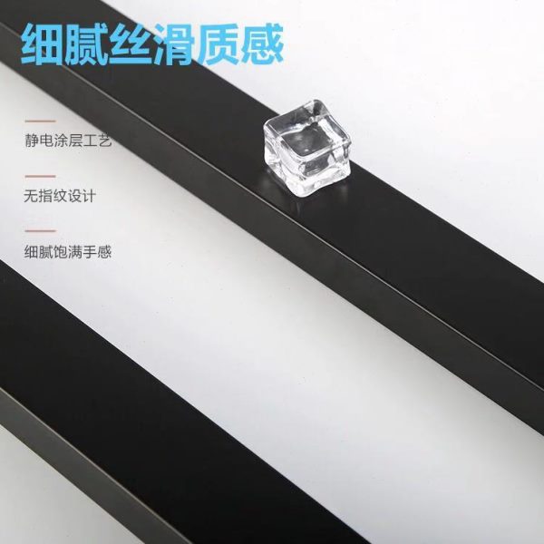 BC10玻璃门拉手不锈钢方管黑钛烤漆拉丝弯大把手公室推拉配件
