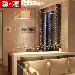 饰免打孔 珠帘水晶隔断客厅玄关卧室卫生间门帘帘子半家用网红帘装