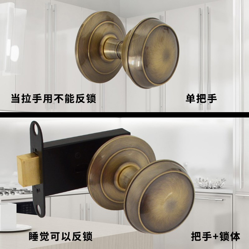 纯铜暗门隐形门拉手暗单面锁欧式美式田园明装背景门木门拉手