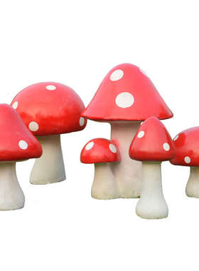 花园景区蘑菇装饰品摆件房地产景观雕塑草地美陈工艺品幼儿园摆件
