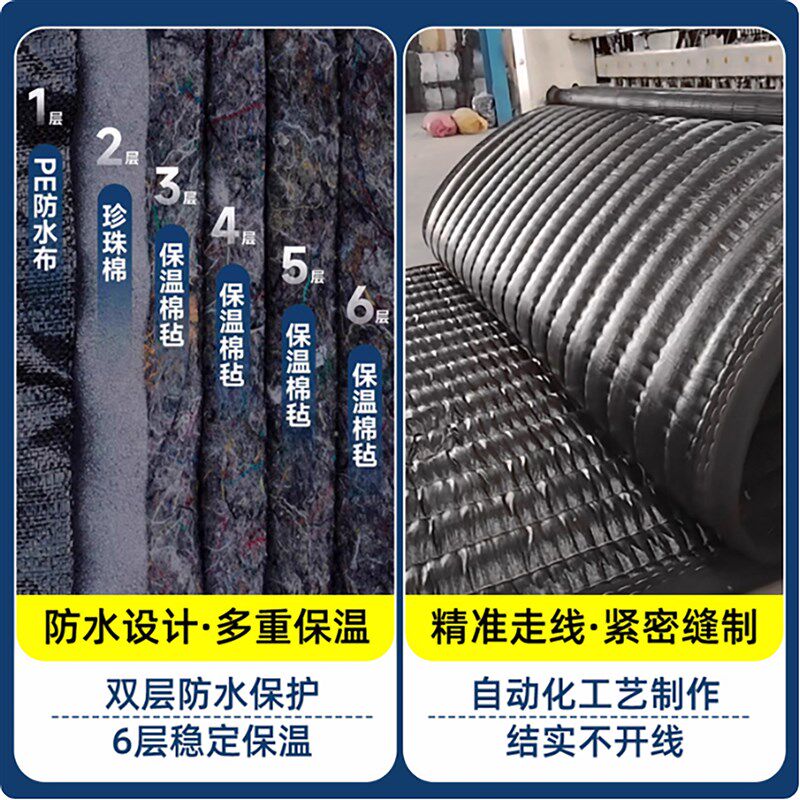 热销货车保温棉被盖蔬菜水果冻品棉被工业加厚隔热被子冷库酿酒专