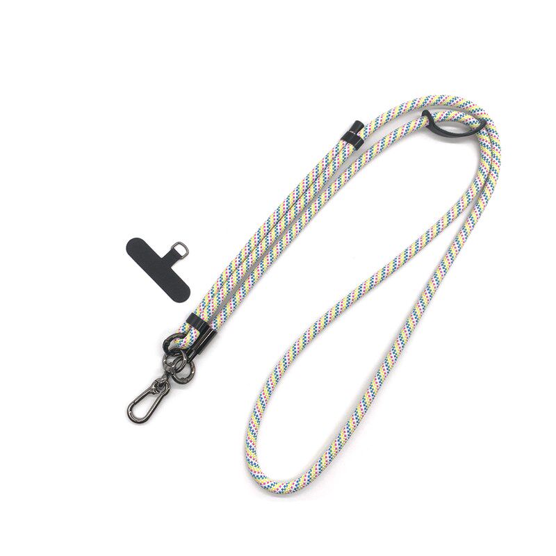 热销新品7MM斜跨手机挂绳可背可调节 万能高端贴片卡片编织绳男款