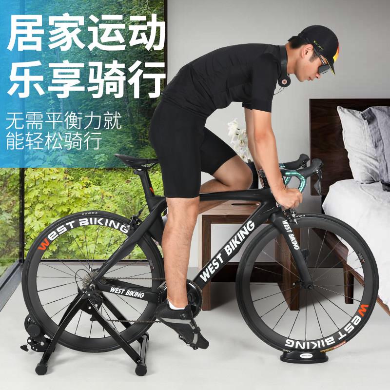 热销西骑者磁阻骑行台室内静音家用折叠山地公路车训练台快拆骑行