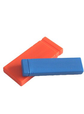 热销蓝色扁伸缩盒橘红色白钢刀盒机床附件长方形锯条盒丝攻钻头收