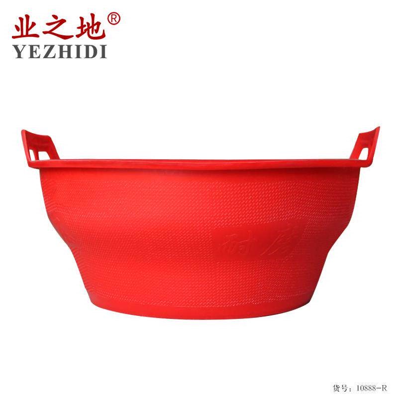 热销大号建筑灰盆灰斗水泥槽砂浆盆瓦工砂灰盆牛筋塑料盆水泥橡胶
