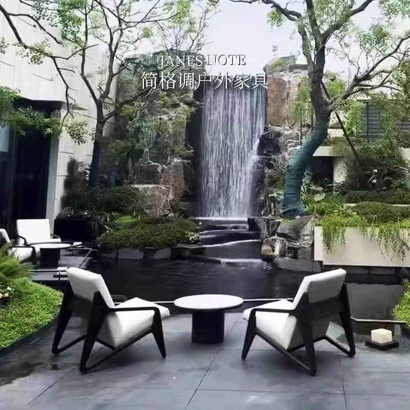 热销户外庭院柚木沙发酒店民宿休闲防水防晒茶几室外阳台防腐实木