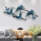 热销现简约电视背景墙客厅墙壁挂饰奶油风创意立体铁艺大雁壁饰挂