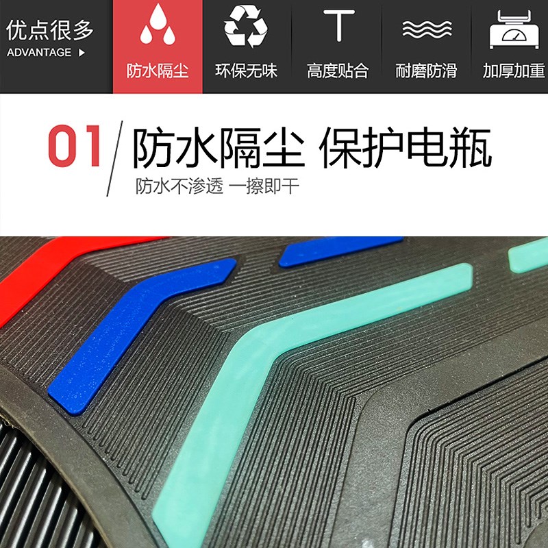 热销适用于极核AE4电摩橡胶脚垫AE4SE电动车踏板防水防滑卡通橡胶