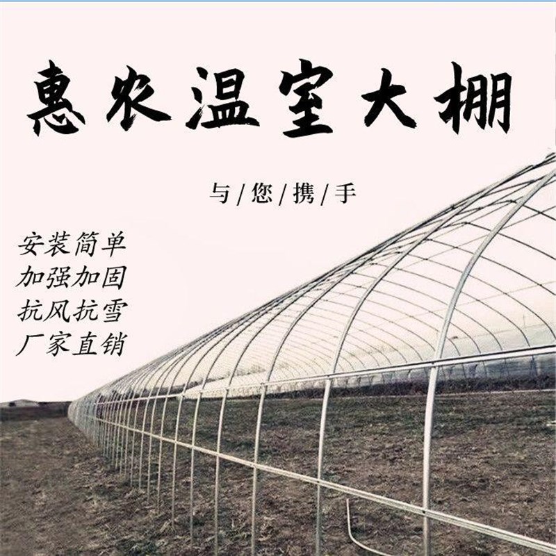 热销温室大棚骨架全套钢管定制养殖大棚蔬菜大棚半坡连体连栋厂家