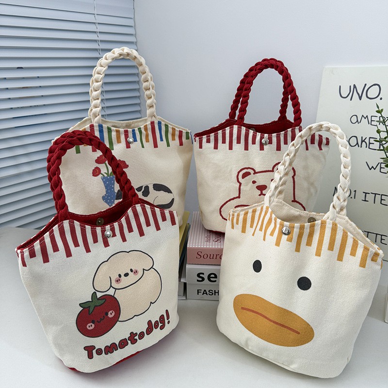 卡通可爱菜篮子包包拉链款女ins