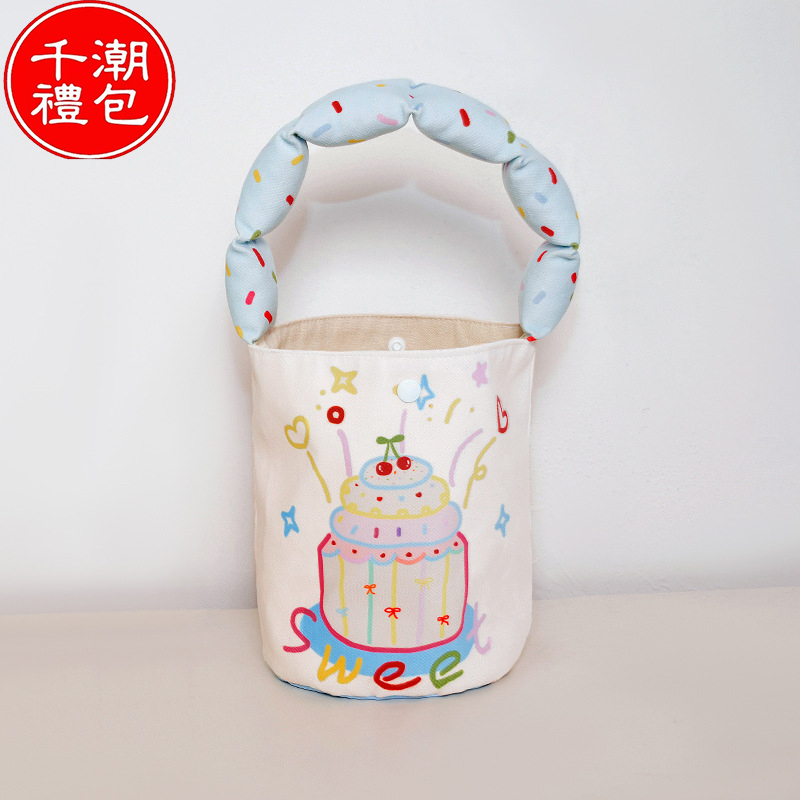 帆布手提水桶腋下包儿童生日周岁