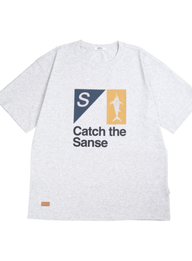 sanse短袖钓鱼系列潮牌T恤原创CTS印花舒适百搭上衣
