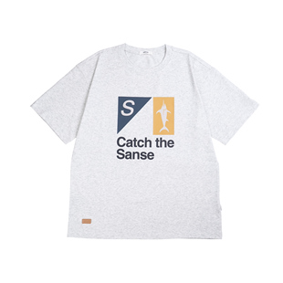 sanse短袖钓鱼系列潮牌T恤原创CTS印花舒适百搭上衣