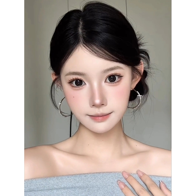 夸张闪钻十字架耳圈女气质独特