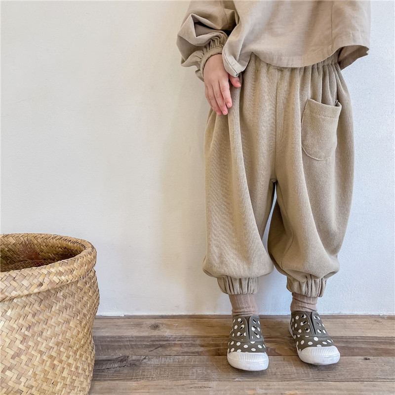 儿童裤子纯棉针织束口卫裤长裤2021秋冬加绒女童哈伦裤休闲童裤,童装/婴儿装/亲子装,裤子,淘宝优惠券,粉丝福利购,淘宝优惠卷