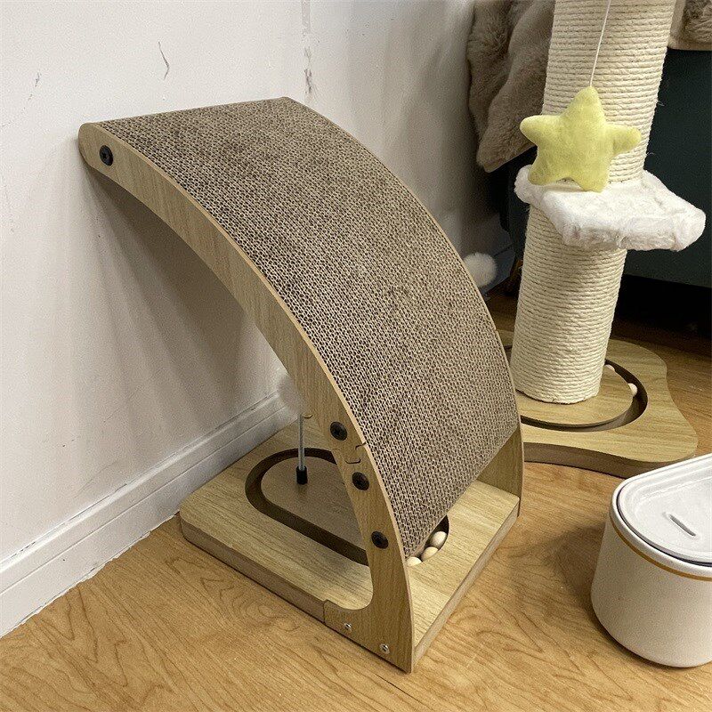 猫抓板耐磨不掉屑自嗨解闷耐抓转盘猫爪立式猫咪用品逗猫棒猫玩具