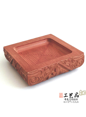 古韵精美火莲雷台印章底座印台摆件雷击枣木精雕细刻道家用品法器