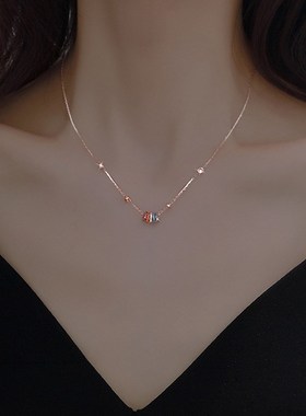 纯银几何项链2024年新款潮纯银轻奢小众设计感锁骨链女夏时尚气质