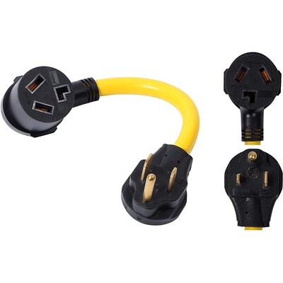 NEMA 6-50P至10-30R 240V 30安培3叉公插头至3叉母插座插座发电机