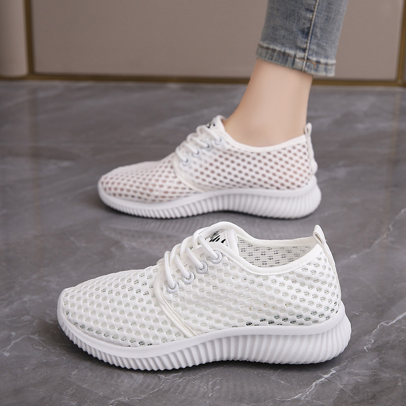 网鞋女透气网面运动鞋夏季镂空小白鞋2025新款舒适轻便旅游鞋薄款,女鞋,网面鞋,淘宝优惠券,粉丝福利购,淘宝优惠卷