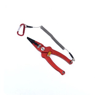 厂家定制6.9英寸锁扣控鱼钳 铝合金路亚钳 上环钳钨钢刀片钓渔剪