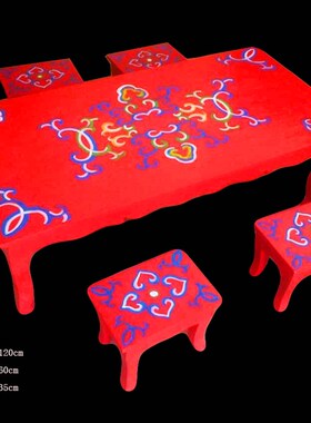 蒙古桌子炕桌蒙古红桌椅蒙古特色桌子蒙古餐饮桌椅蒙古包餐饮桌椅