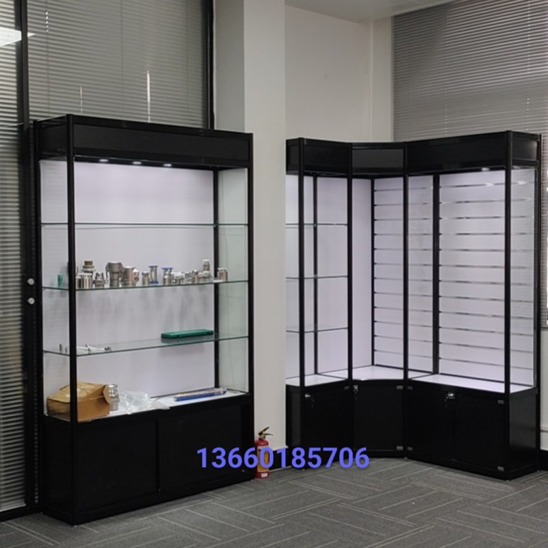 会议室展示柜 样品间玻璃展示柜 各种颜色槽板 数码电脑展示柜