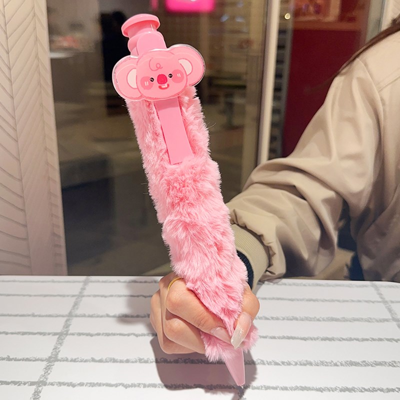 胖塔毛绒笔巨无霸圆珠笔高颜值超大号状元笔卡通个性创意搞笑礼品