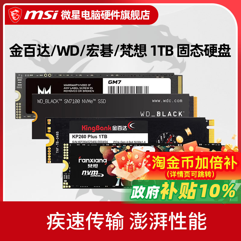 金百达/WD西数 SN7100/宏碁 GM7 /梵想 1TB 电脑固态硬盘SSD 1t图片