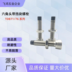 TDB76 六角头带挡块螺栓 L20 M10 TDB7