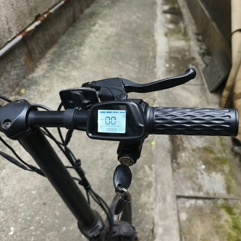 48V数显里程仪表锁钥匙开关油门转把手适用哥得圣F10电动折叠车