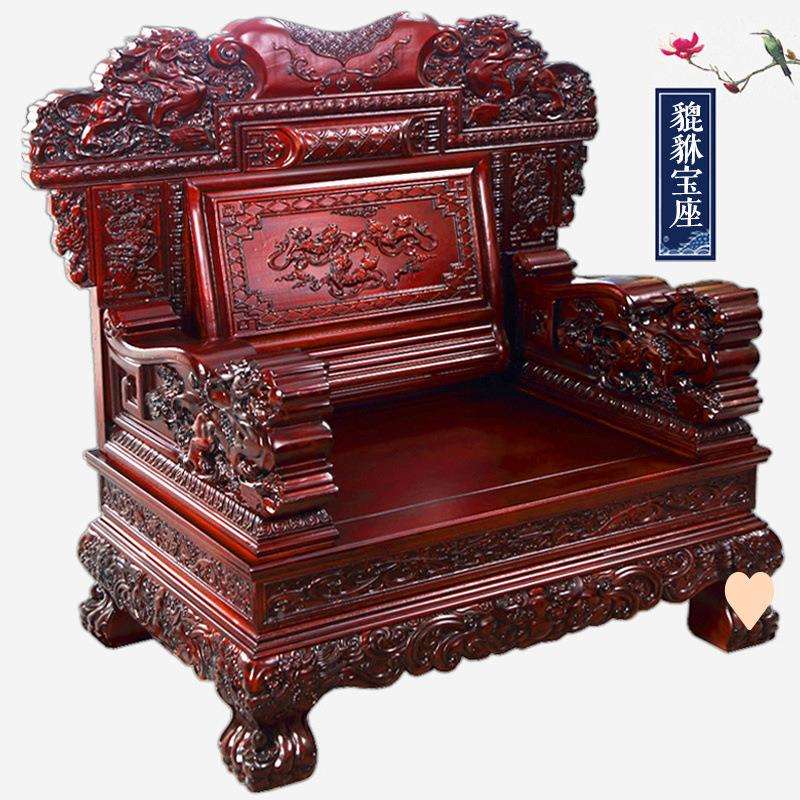 仿古实木发组沙客厅中合NCQ式明清古典家用榫卯结花构沙发