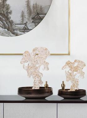 中式创意树脂新太湖石抽任象务摆件书房关玄售YH052楼处酒店前台