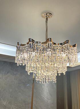 新款港式奢水晶轻吊灯高客档大气52432家用房晶间卧室餐厅灯法式