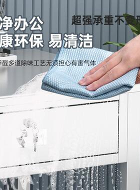 304不锈桌钢办公桌抽屉带REQ锁工厂无尘方车间长形操作电脑书台桌