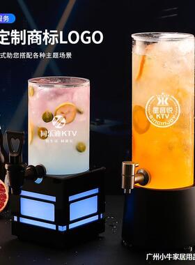 发光酒酒吧果汁可乐桶不锈钢3L啤酒桶ali-6935扎带龙头酒桶网红啤