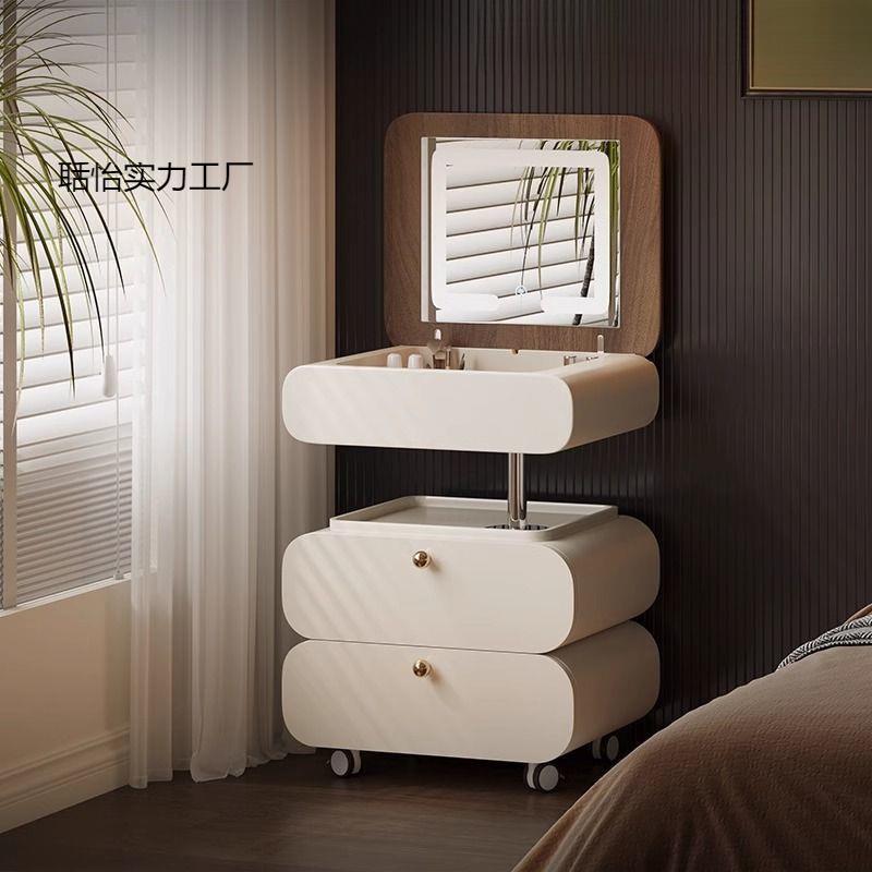 翻盖化PFR实木梳妆台现卧室可移动一体升小户型迷你代化降妆桌妆