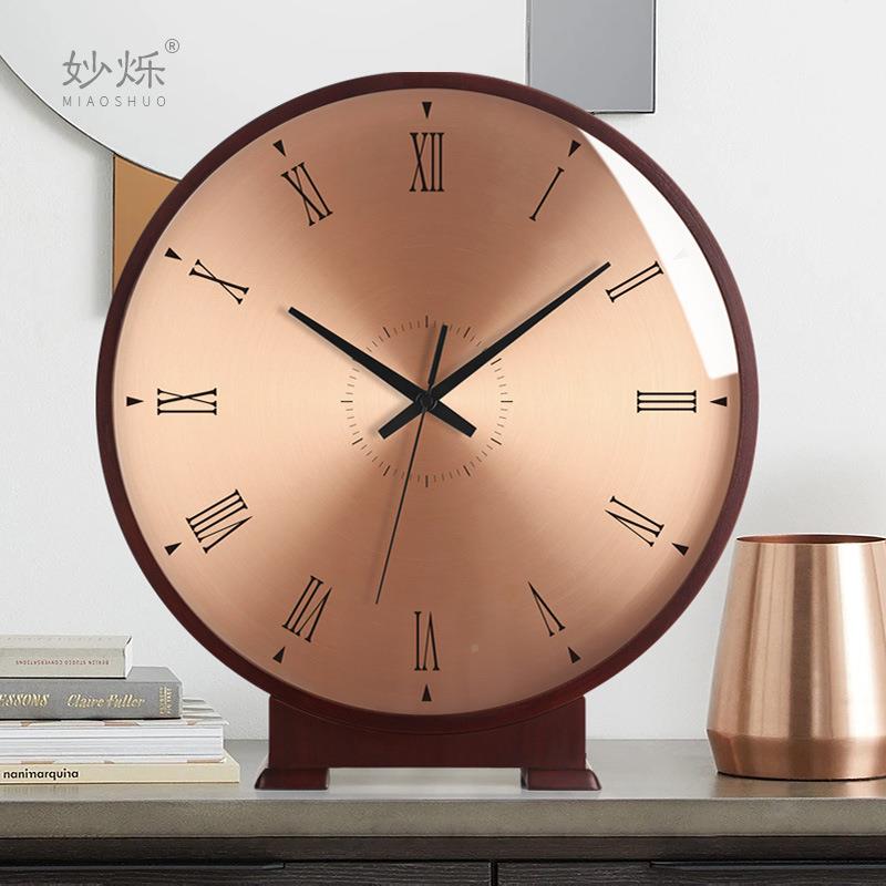 欧轻奢座钟美式饰个性创意客厅装台钟摆件时尚时钟家用GHN式式坐