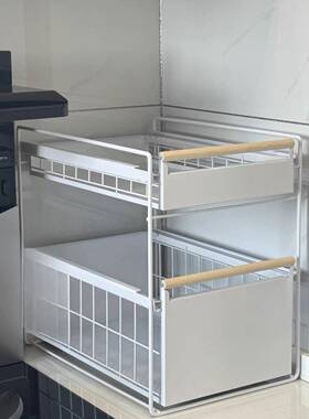 免安物装厨房下水槽置料碗碟抽拉架式水池收纳架橱柜调拉AL100093