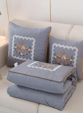 新款1337Aqun棉类中国风抱枕KFY被刺绣车载午睡靠垫被a小2被子