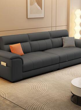 现货新款意式极简轻奢沙发AL100640棋客厅小户家用直排皮发出型租