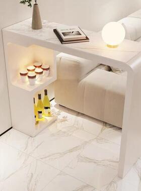 轻奢岩板伸缩台吧现LFU代简约开放式家用客厅厨房一吧体隔断柜桌
