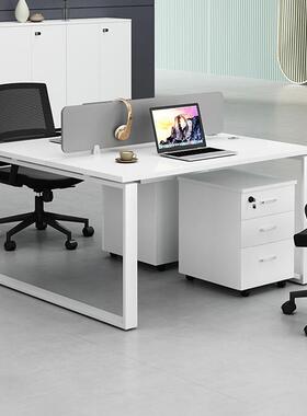 位职员办公简桌椅组合约现代白色2/4/6人办公室工位桌电脑ZXH-9桌