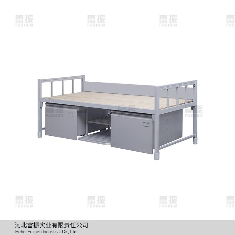 制式营双层床上桌下铺铁架上下具双人床床高低床物品柜学习椅制式