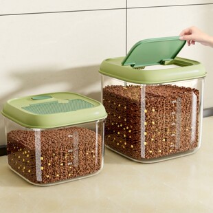新款猫粮桶储存桶狗粮桶5斤10斤家用透明防潮宠物零食冻干收纳桶