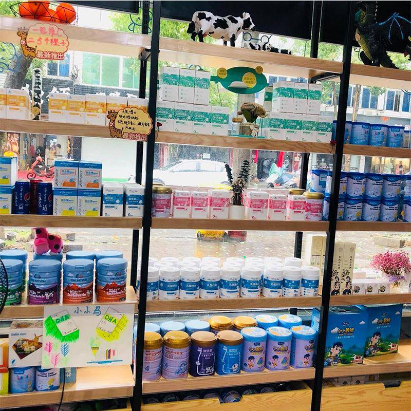 母婴超市货架玻璃橱窗奶粉陈列架无背板通透辅食孕婴用品展示架