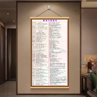 紫薇格局挂图易学知识图 斗数格局详解图易学装饰实木卷轴挂画