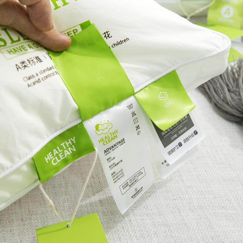 直销新款A类婴幼级60S全棉枕头家用高低枕酒店枕芯可机洗护颈成人