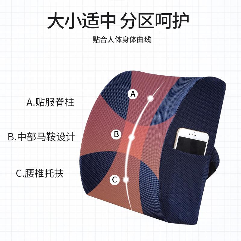 直销新款汽车坐垫靠垫记忆棉靠背一体久坐护腰椅子垫子学生办公室