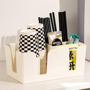 直销新款桌面茶包咖啡零食杂物收纳盒可叠放杯架子水吧玄关办公桌